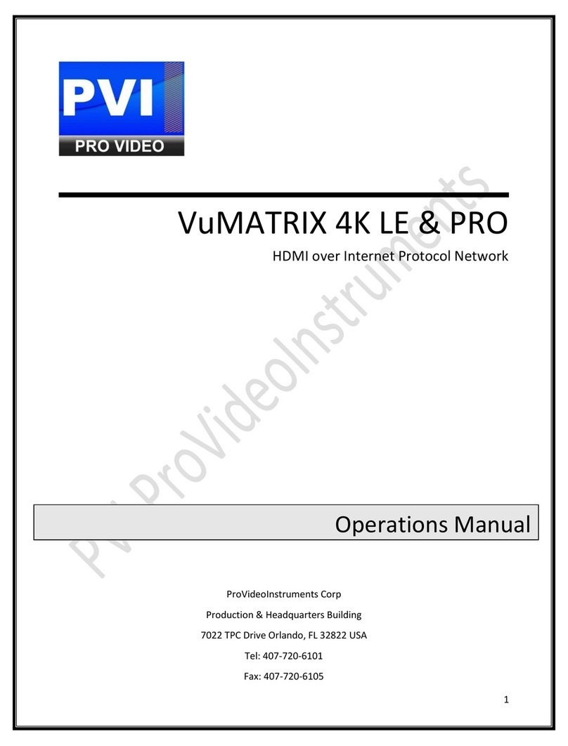 PVI VuMATRIX 4K IPRX LE Operation manual