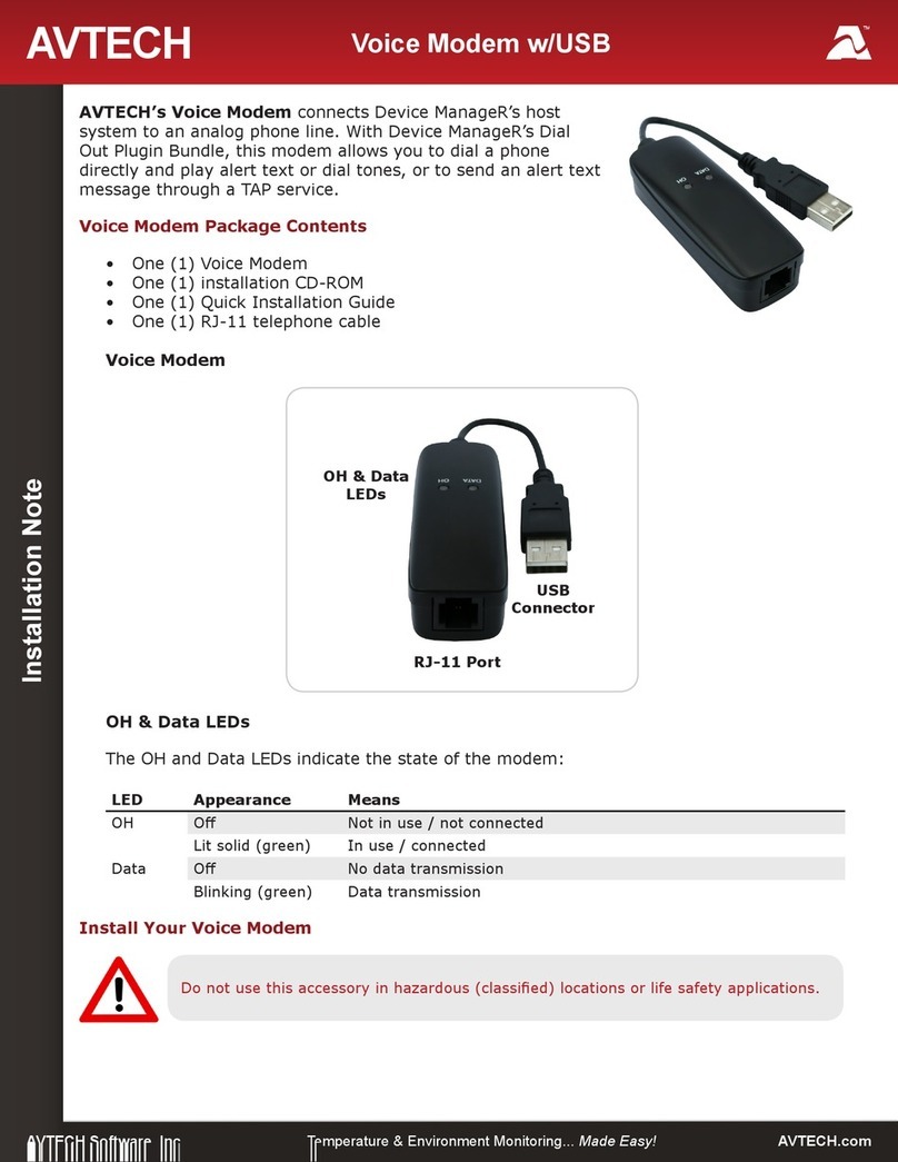 Avtech Voice Modem w/USB Installation note