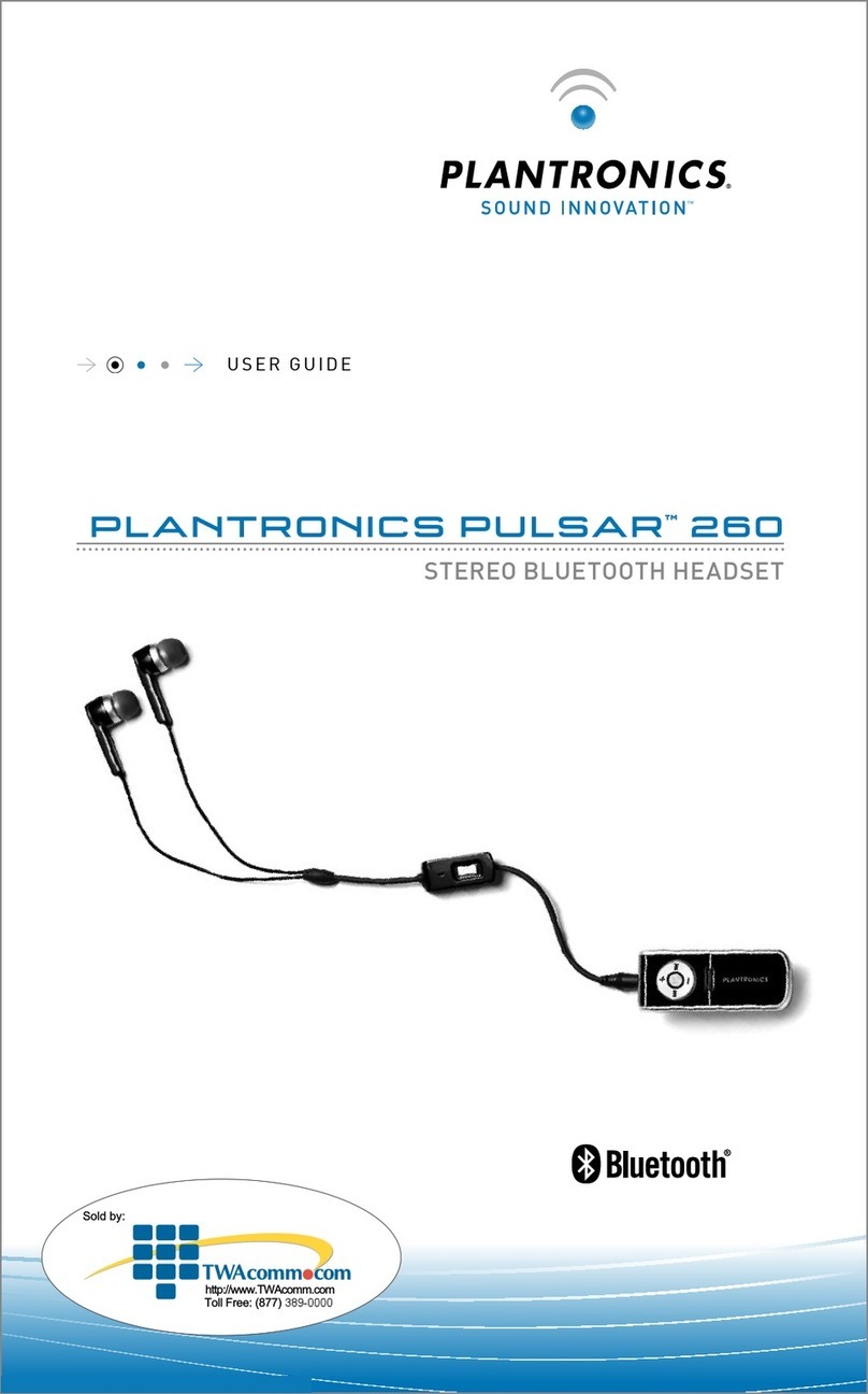 Plantronics PULSAR 260 User manual