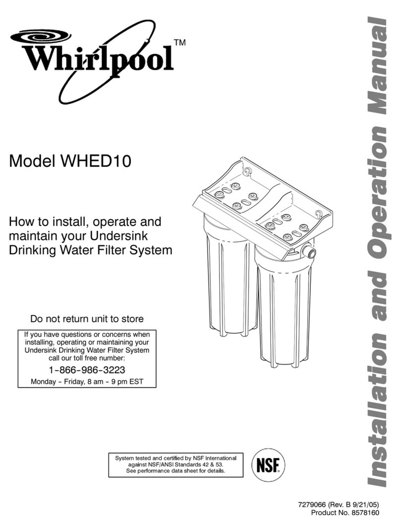 Whirlpool WHED10 Installation and operation manual Whirlpool WHED10 Installation and operation manual