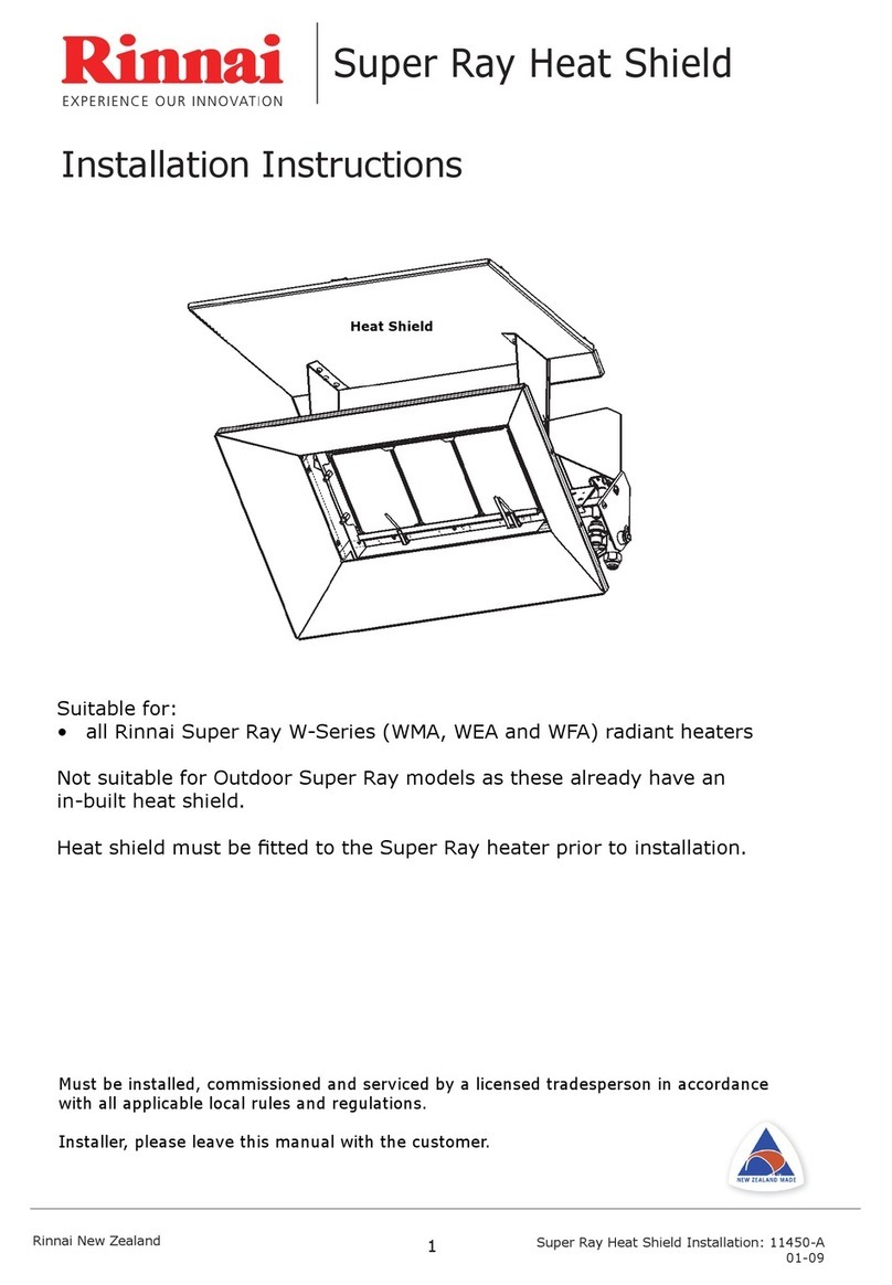 Rinnai Super Ray WMA 16 installation instructions