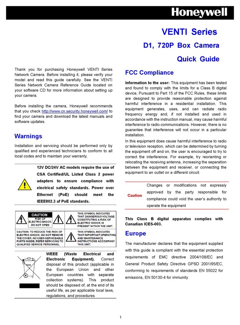 Honeywell VENTI Series D1 quick guide