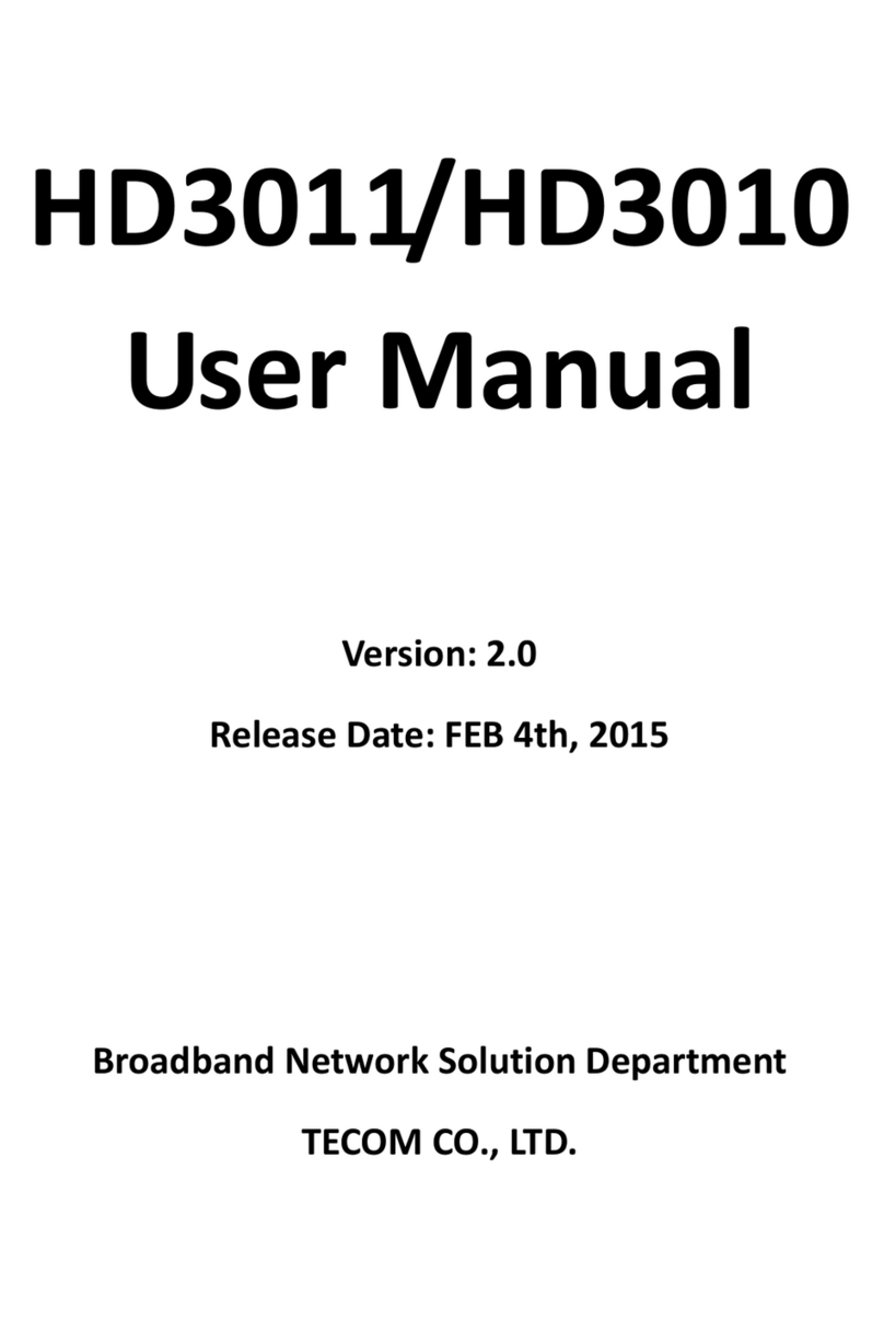 TECOM HD3011 Series user manual