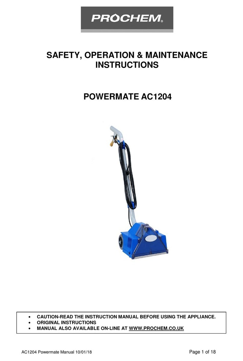 Prochem POWERMATE AC1204 Operation & maintenance instructions