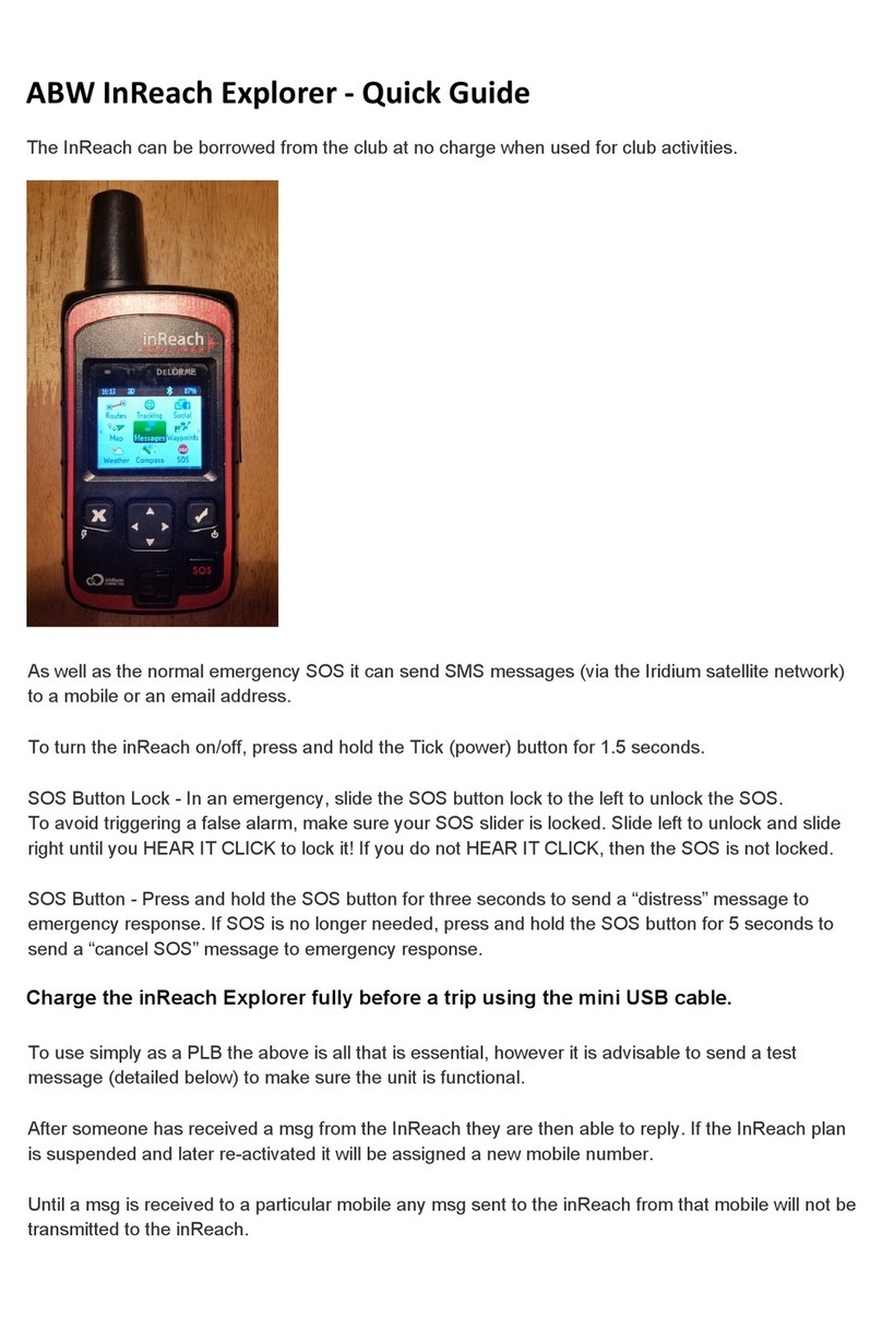 DeLorme ABW InReach Explorer User manual DeLorme ABW InReach Explorer User manual