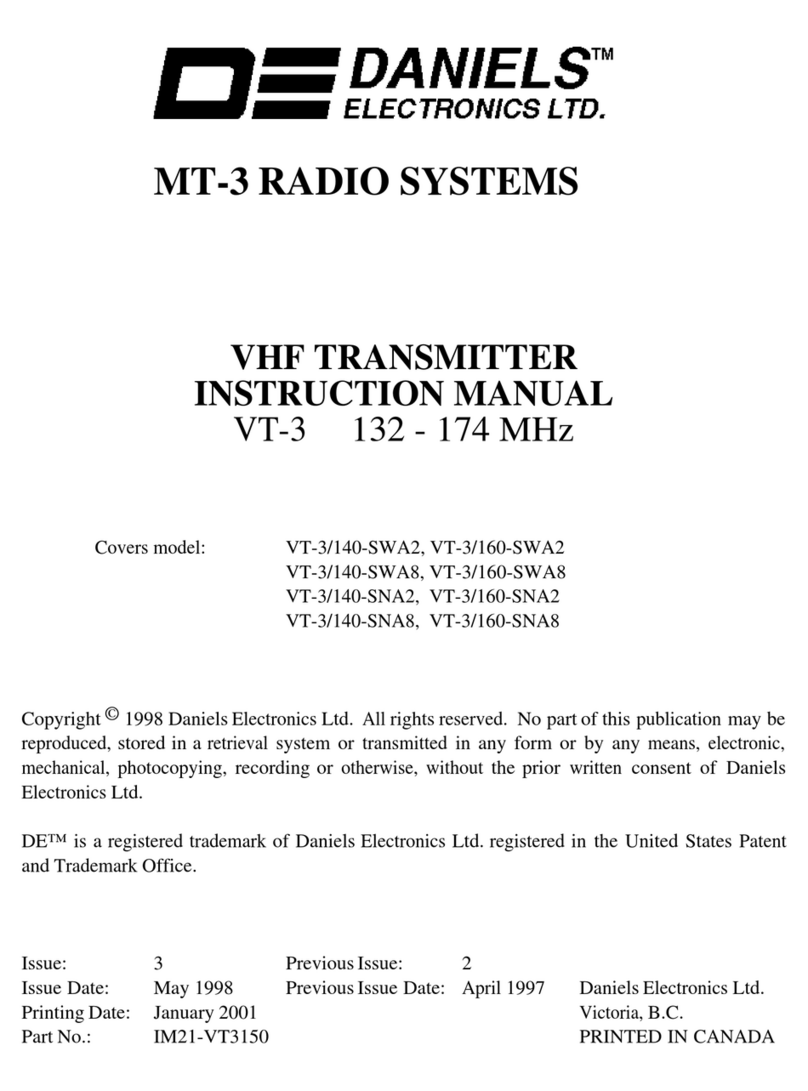 Daniels VT-3/140-SWA2 User manual