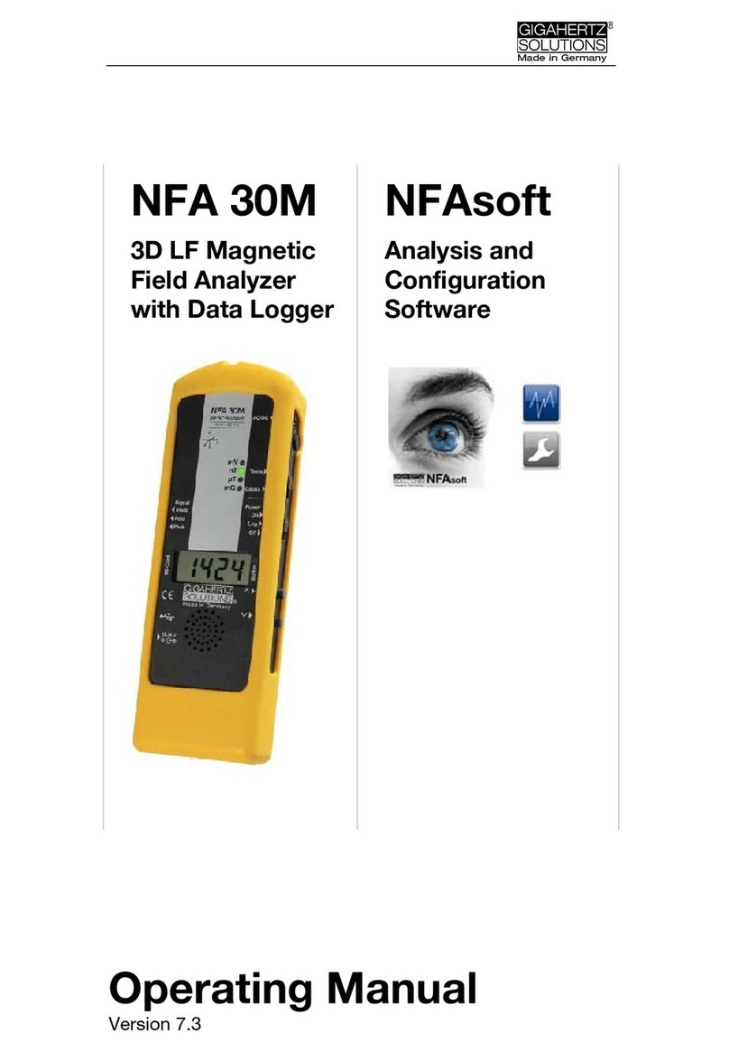 Gigahertz Solutions NFA 30M operating manual Gigahertz Solutions NFA 30M operating manual