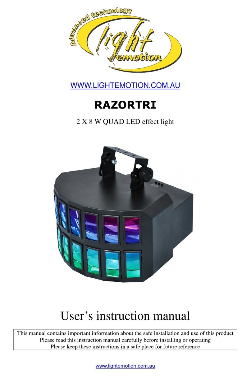 Light Emotion RAZORTRI User manual Light Emotion RAZORTRI User manual