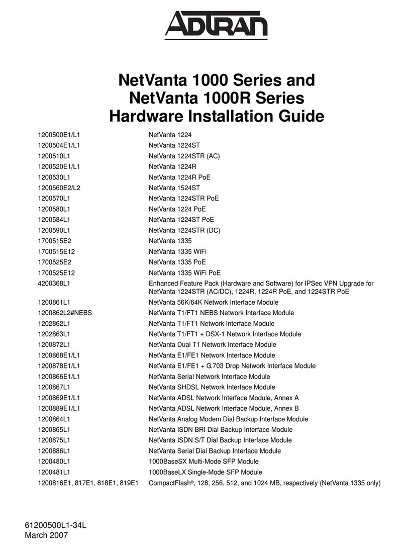 ADTRAN NetVanta 1224ST Hardware installation guide