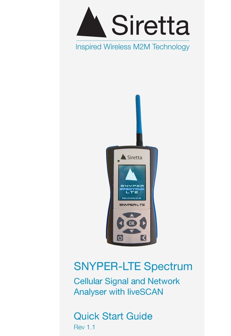 SIRETTA SNYPER-LTE Spectrum quick start guide