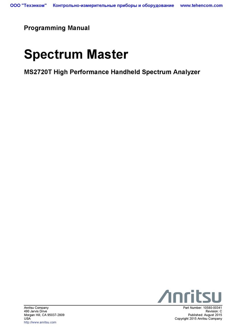 Anritsu Spectrum Master MS2720T Owner's manual