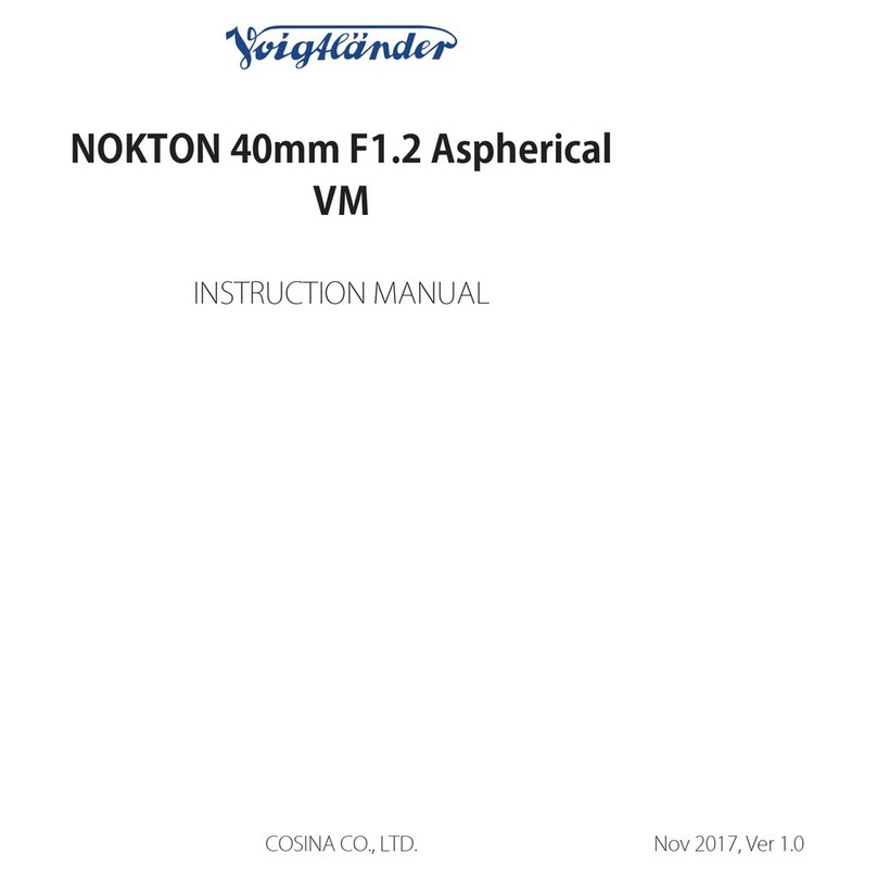 VOIGTLANDER NOKTRON 40mm F1.2 Asperical User manual