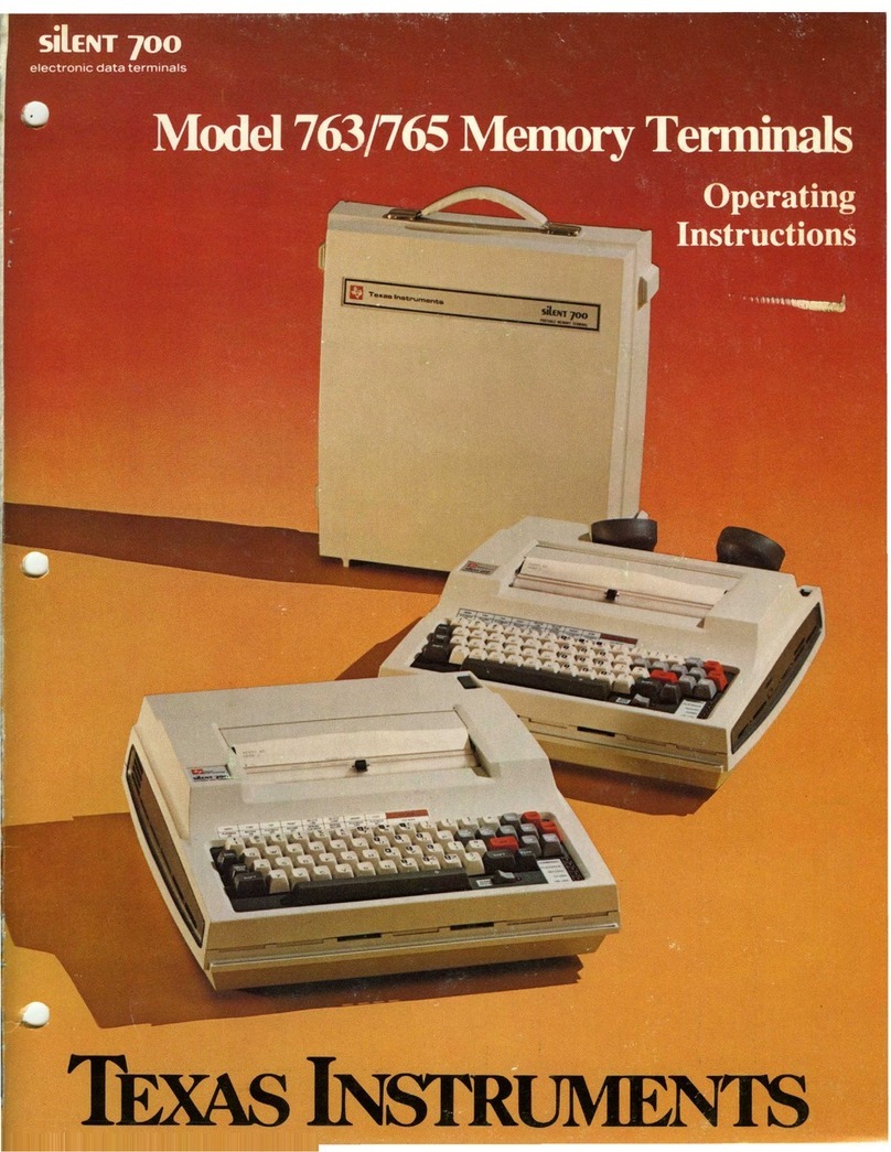 Texas Instruments Silent 700 763 operating instructions