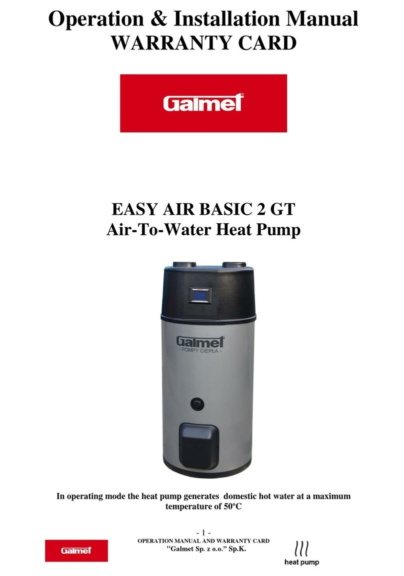 Galmet Easy Air Basic 2 GT Operation & installation manual