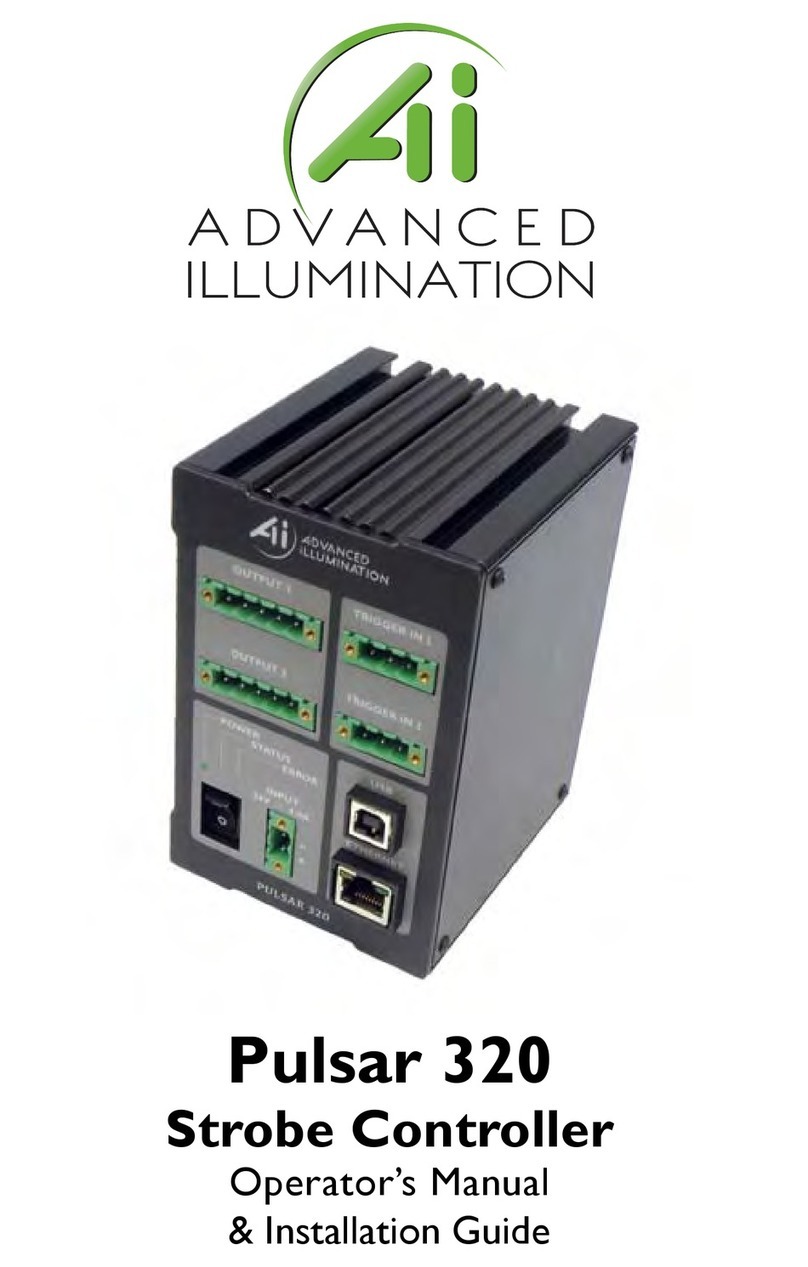 Advanced Illumination Pulsar 320 Operators manual and installation guide
