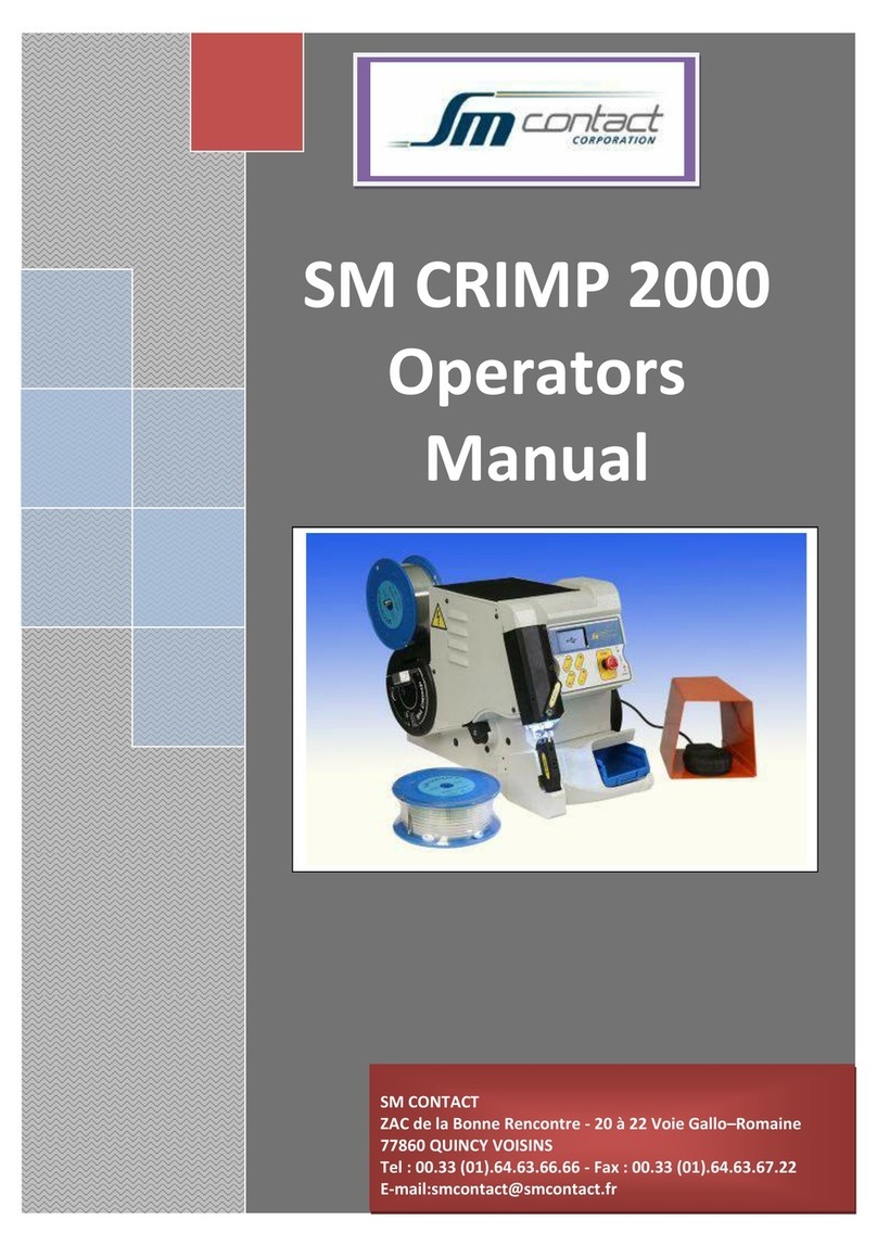 SM CONTACT SM CRIMP 2000 Operator's manual
