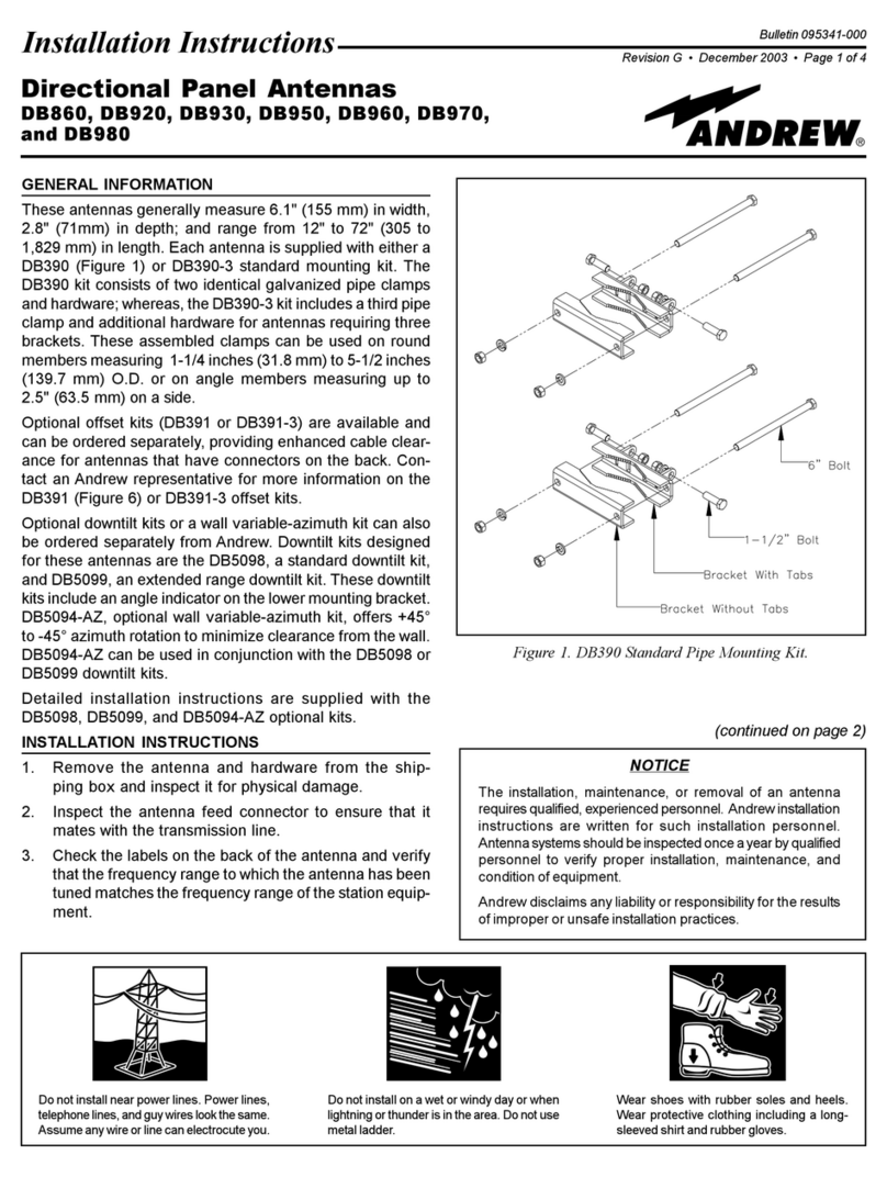 Andrew DB860 User manual Andrew DB860 User manual