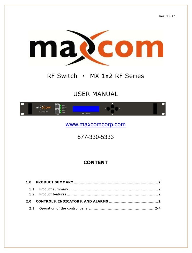 Maxcom MX 1x2 RF Series User manual