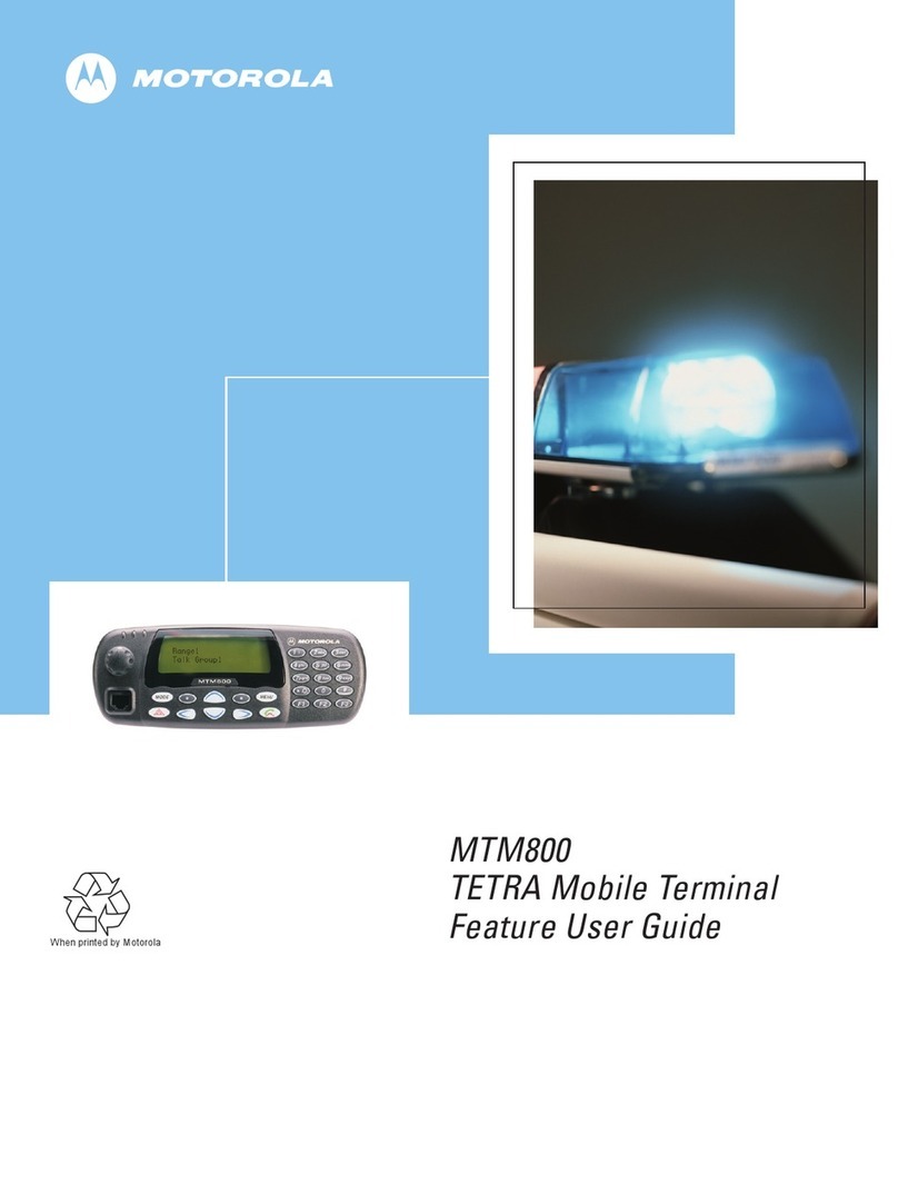 Motorola TETRA MTM800 Feature user guide