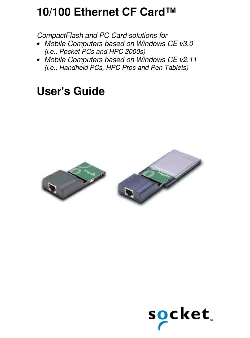 Socket 10/100 Ethernet CF Card user guide