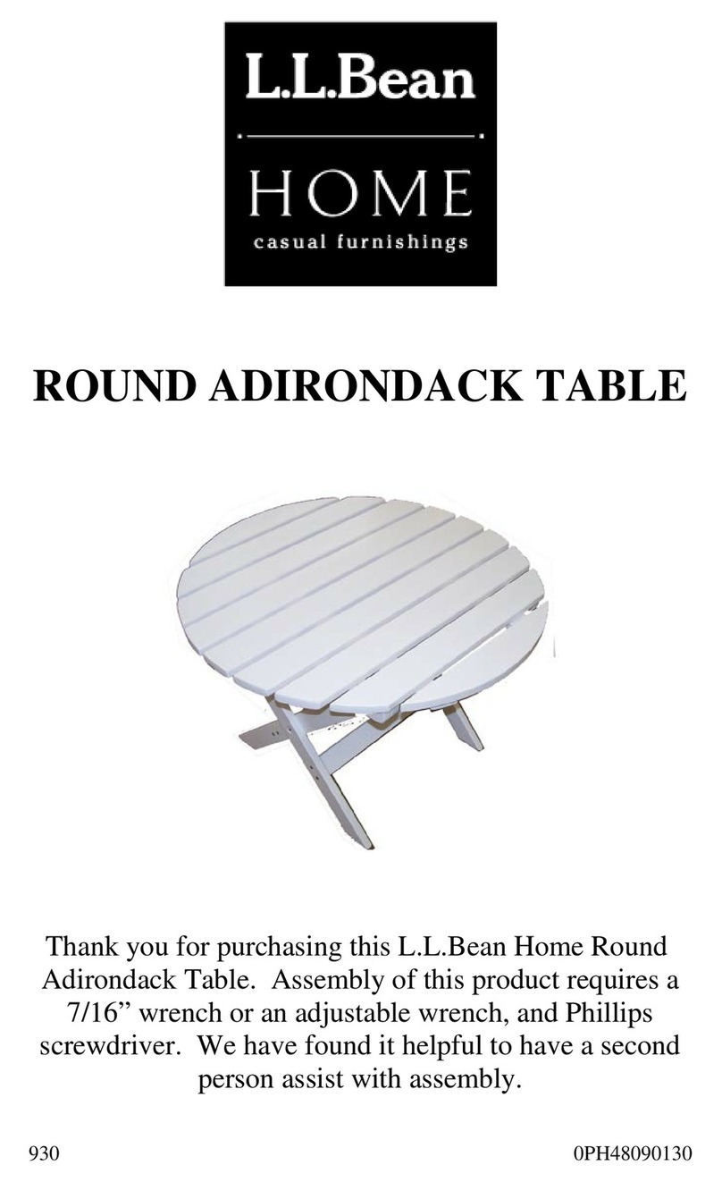 L.L.Bean ROUND ADIRONDACK TABLE User manual
