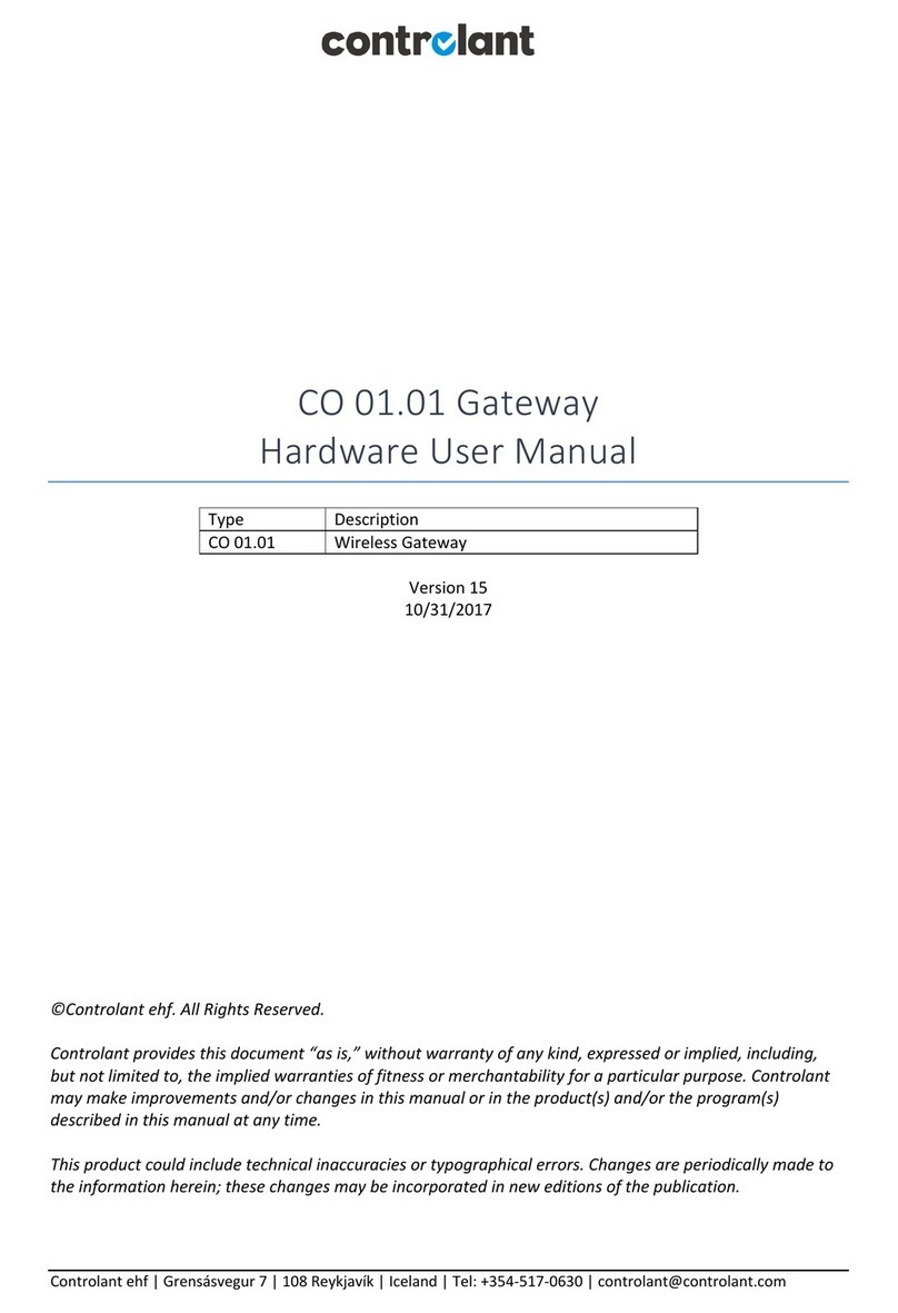 Controlant CO 01.01 Hardware user manual