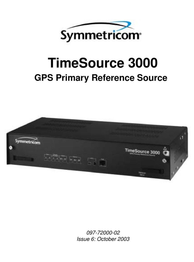 Symmetricom TimeSource 3000 User manual