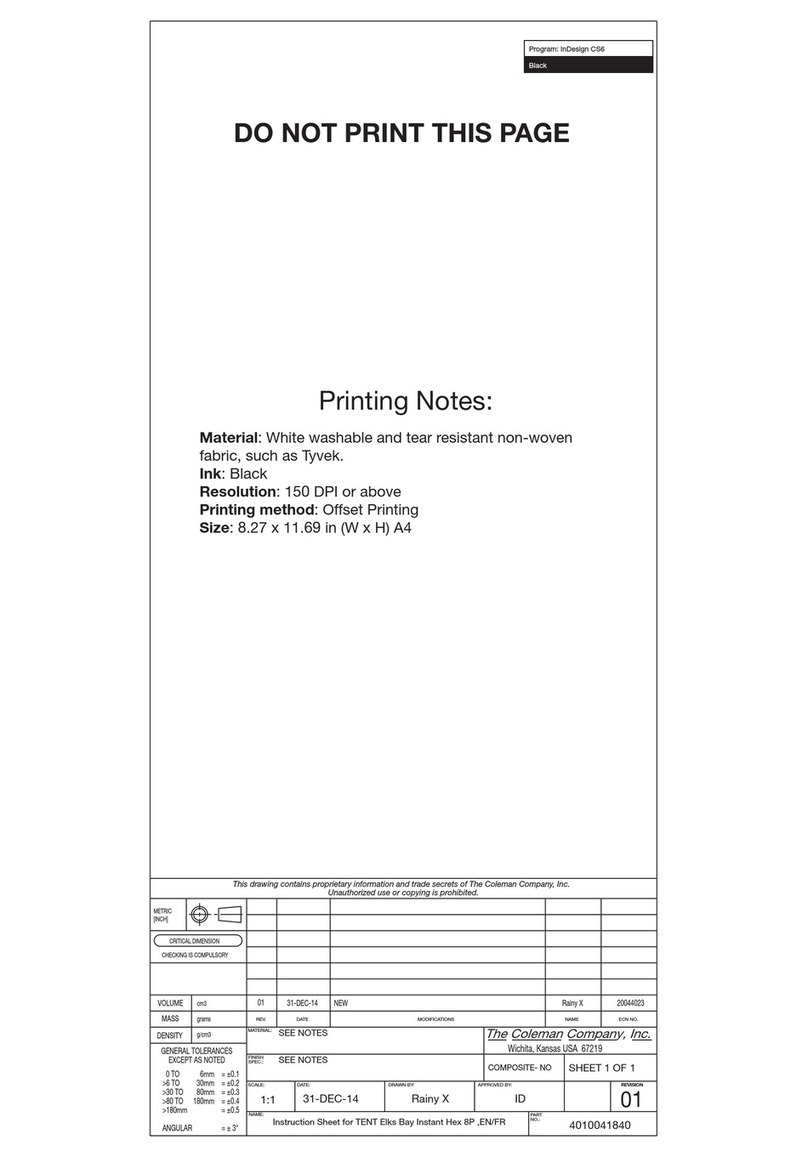 Coleman Elks Bay Instant Hex 8P User manual
