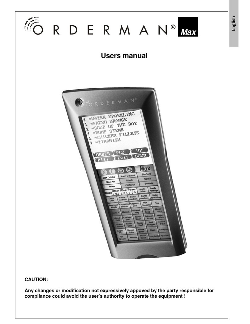Orderman Max user manual