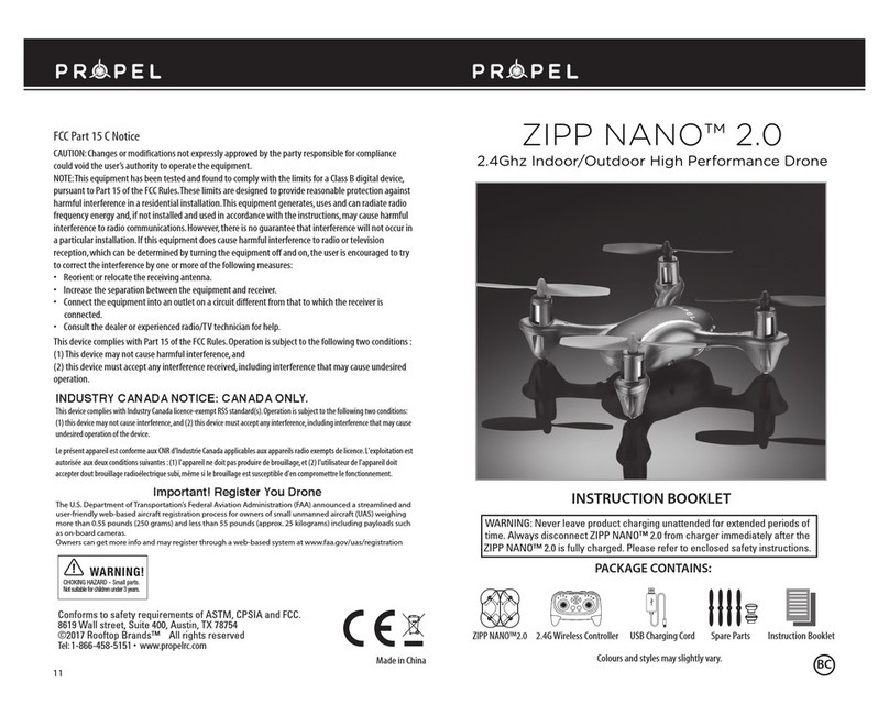 Propel RC ZIPP NANO 2.0 User manual