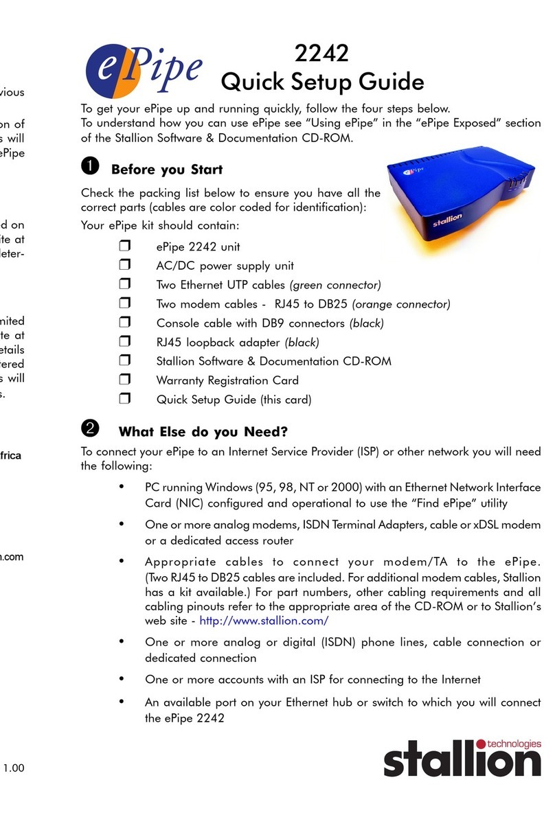 Stallion ePipe 2242 Quick setup guide