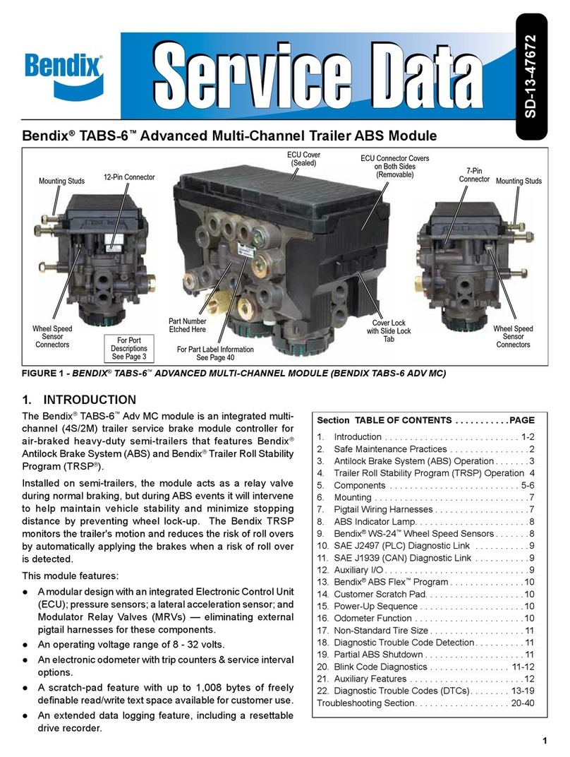 BENDIX TABS-6 TRAILER ABS MODULE Mounting instructions