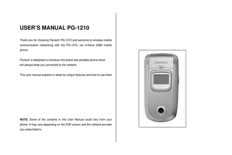 Pantech PG-1210 User manual Pantech PG-1210 User manual
