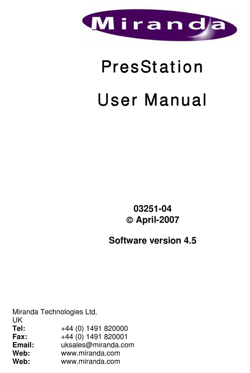 Miranda PresStation User manual