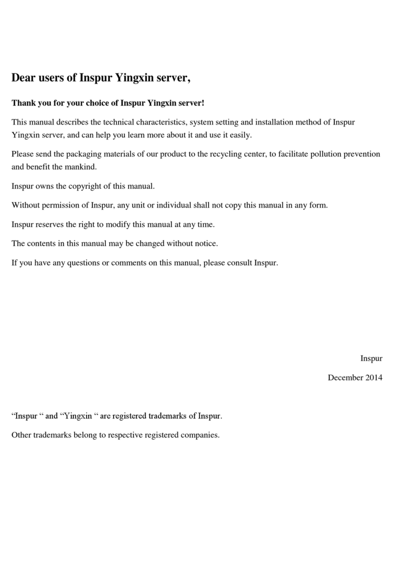 Inspur Yingxin NX5440M4 User manual Inspur Yingxin NX5440M4 User manual