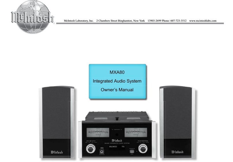 McIntosh MXA80 owner's manual