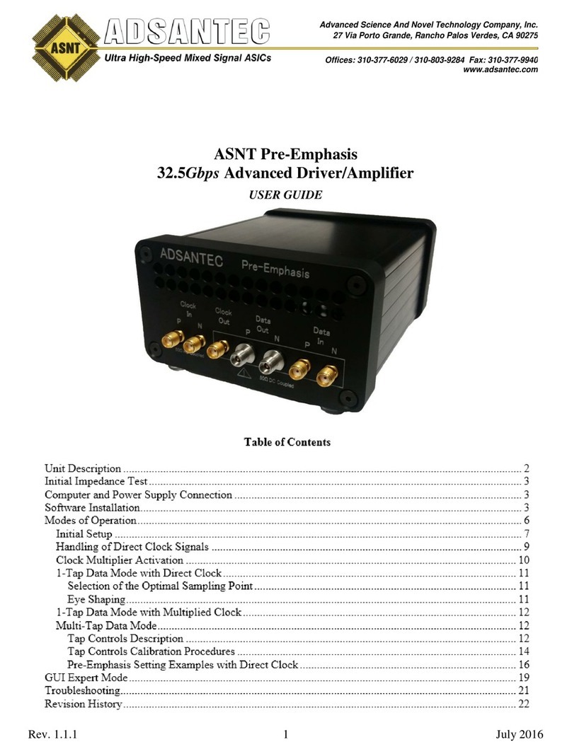 ASNT Pre-Emphasis User manual