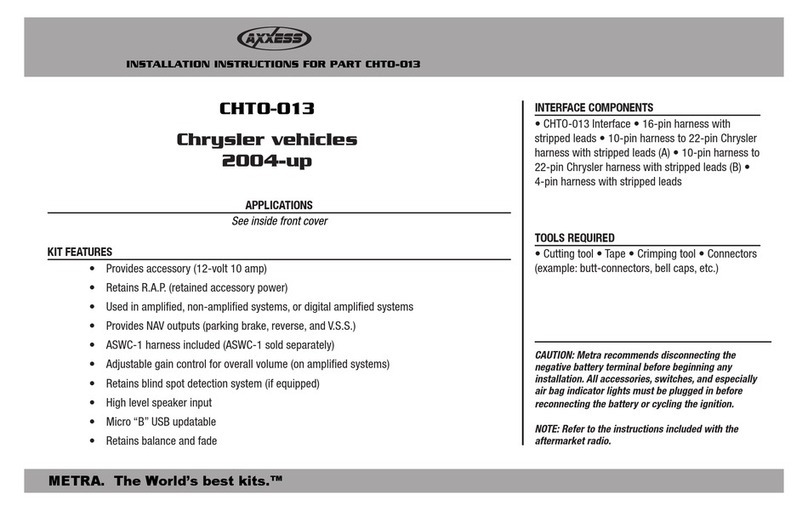 Axxess CHTO-013 User manual Axxess CHTO-013 User manual