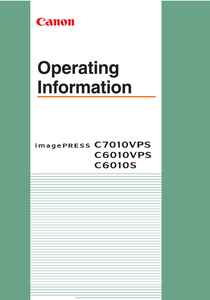 Canon IMAGEPRESS C7010VPS Operating information Canon IMAGEPRESS C7010VPS Operating information