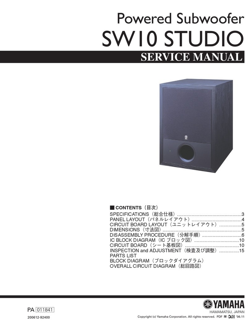 Yamaha SW10 STUDIO Service manual