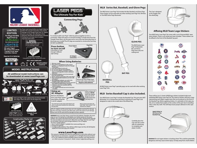 LaserPegs MLB003 Model instructions