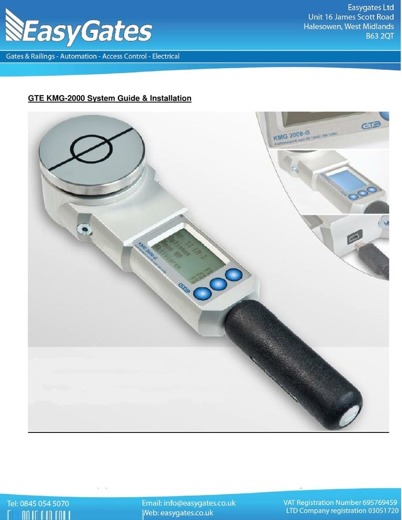EasyGates GTE KMG-2000 System guide & installation