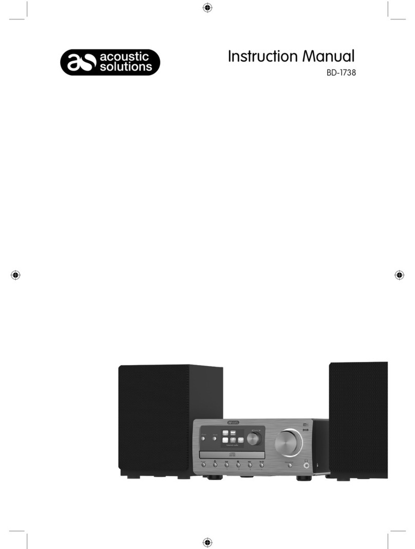 ACOUSTIC SOLUTIONS BD-1738 instruction manual