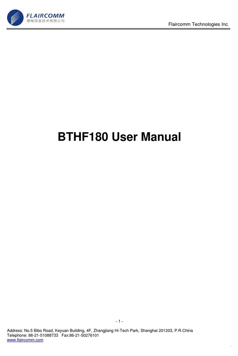 Flaircomm Technologies BTHF180 user manual