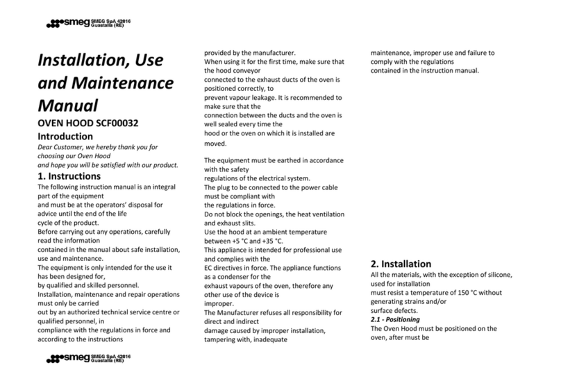 Smeg SCF00032 Installation, use and maintenance manual Smeg SCF00032 Installation, use and maintenance manual