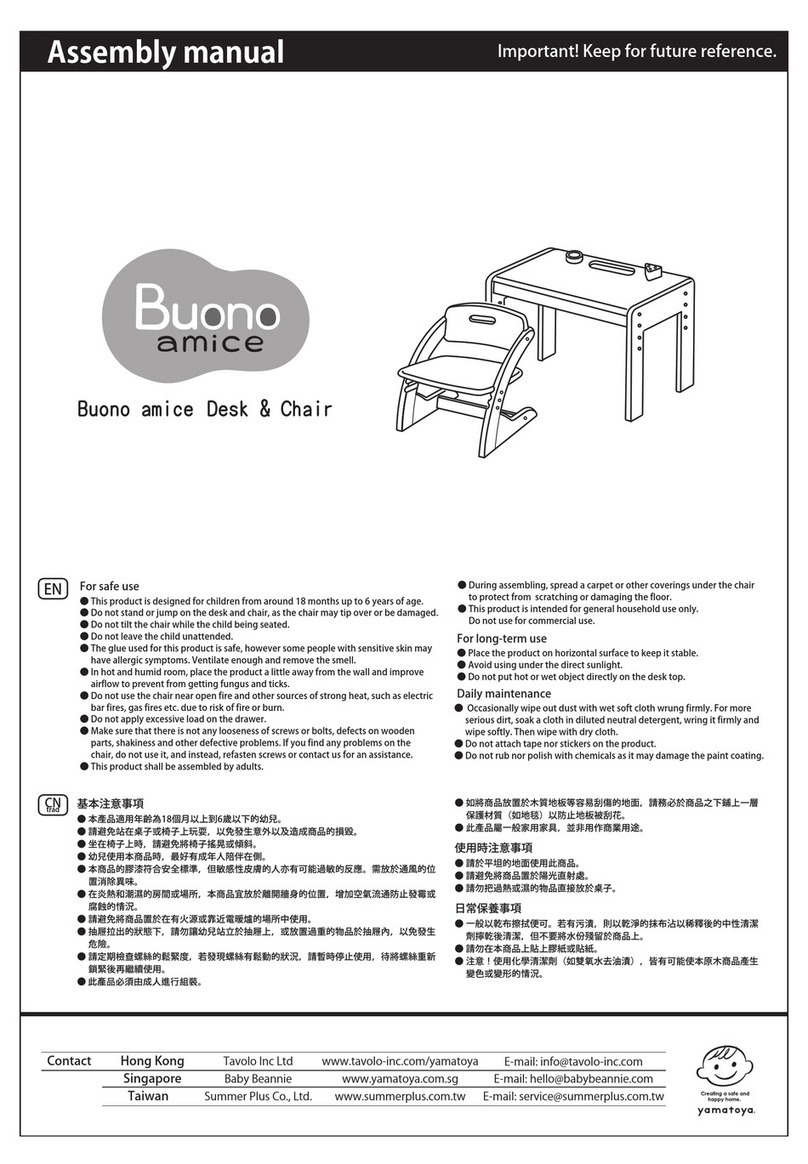 Yamatoya Buono amice Desk & Chair Assembly manual