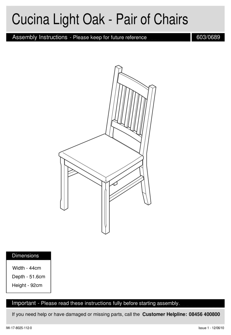 Argos Cucina Light Oak Pair of Chairs Assembly instructions Argos Cucina Light Oak Pair of Chairs Assembly instructions