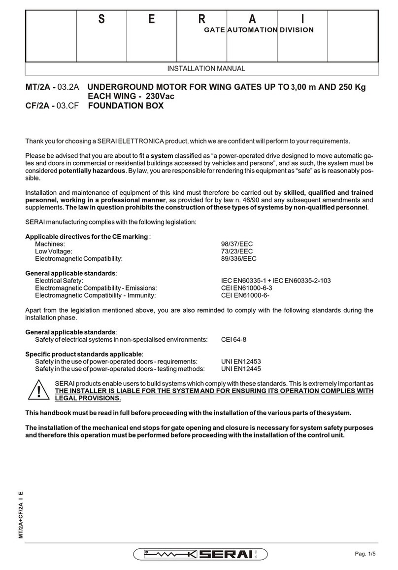 Serai MT/2A installation manual