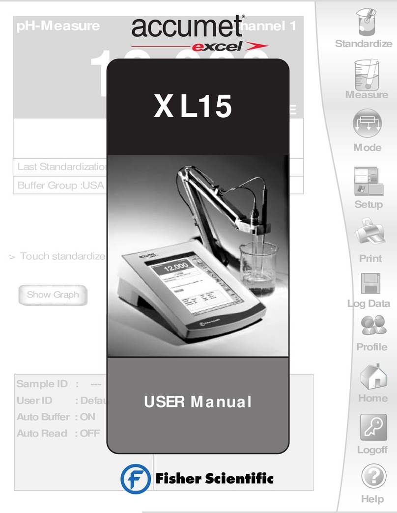 Fisher Scientific XL15 user manual