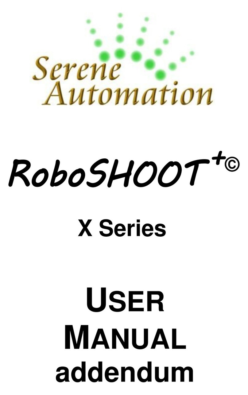 Serene Automation RoboSHOOT MX-15 Installation and operating instructions